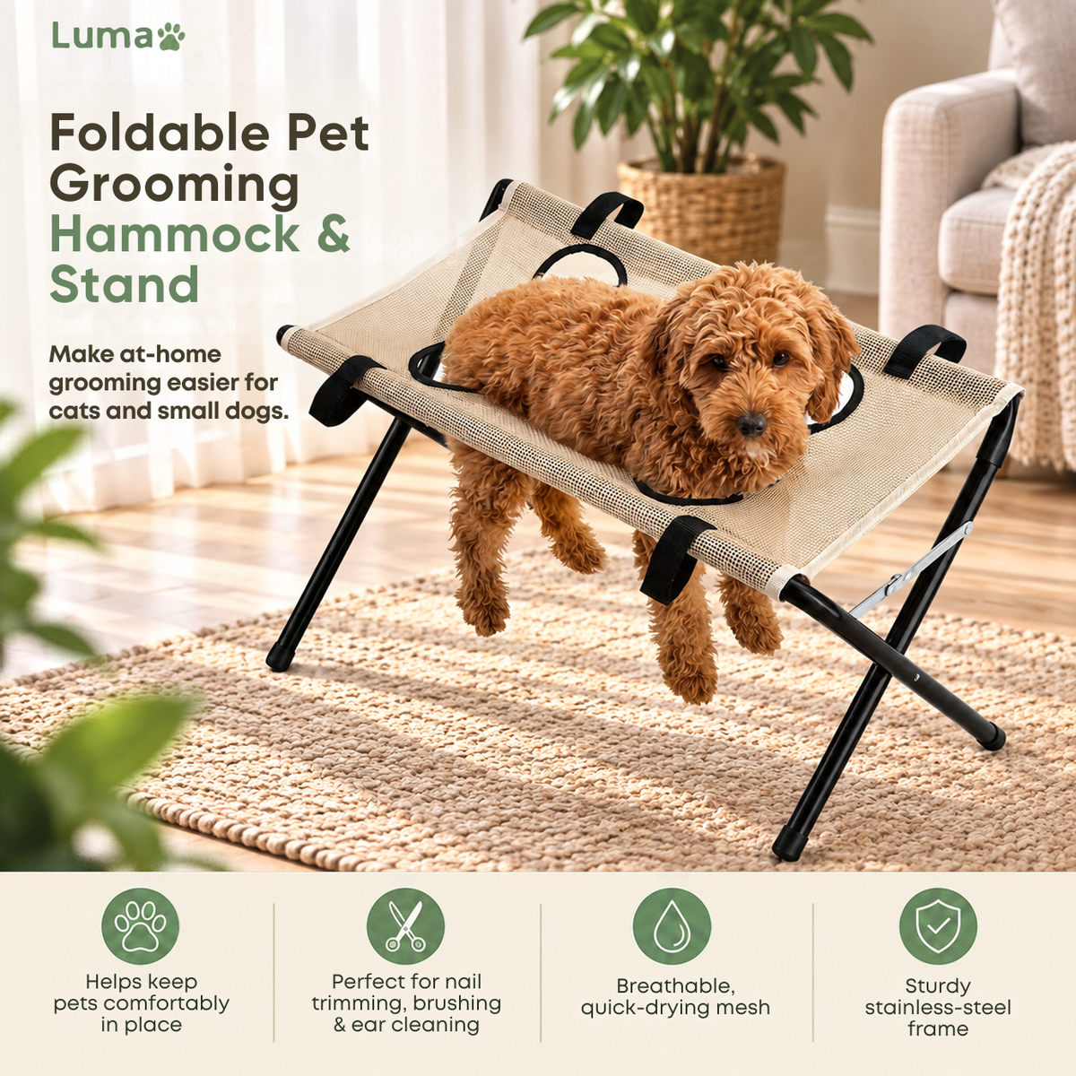Luma Pet Grooming Hammock